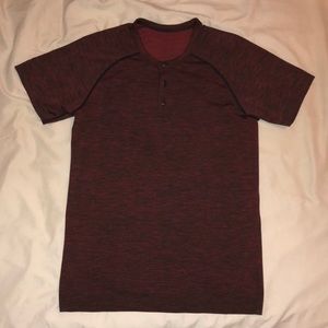 Lululemon Metal Vent Breathe Polo Maroon